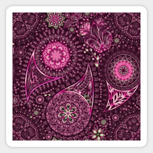 Ornate Pink Paisley Sticker